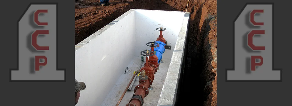 Slider1-S63 - Water Meter Pit with Preplumbed Piping and Valves