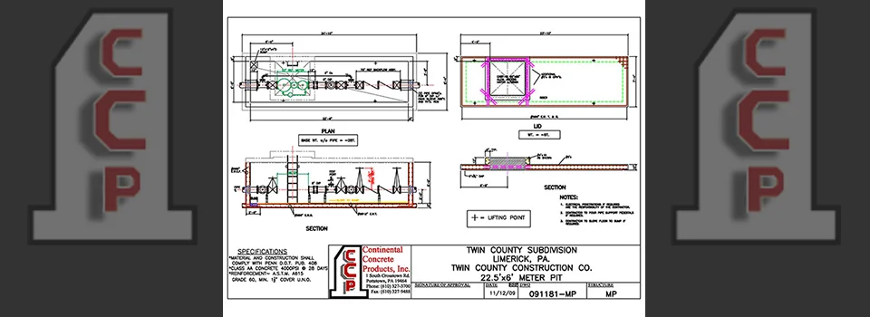 slider1-s66 - 6x22.5 Water Meter Pit Submittal Drawing
